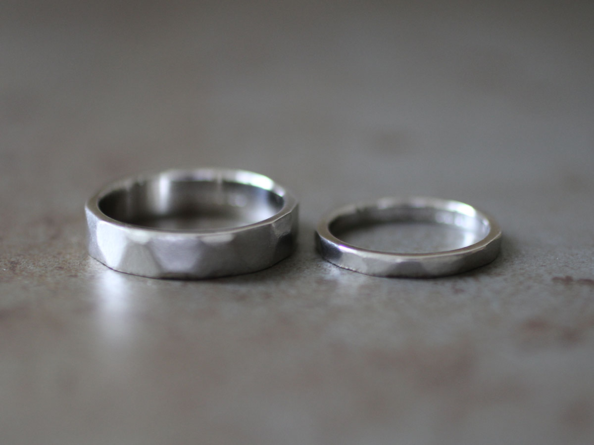 結婚指輪　銀　つや消し