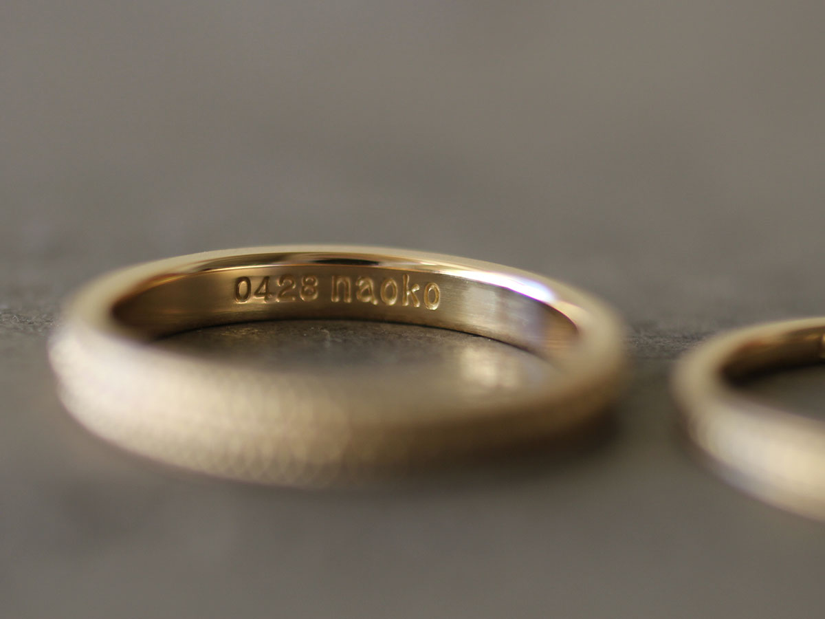 結婚指輪の刻印