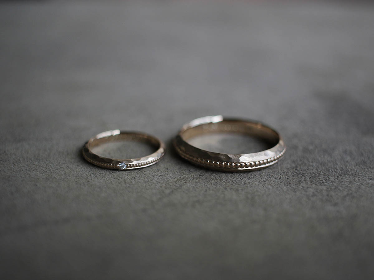 ミルグレインデザインの結婚指輪